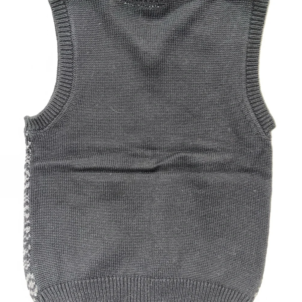 The Children's Place Black and Gray Nordic‎ Knit Vest